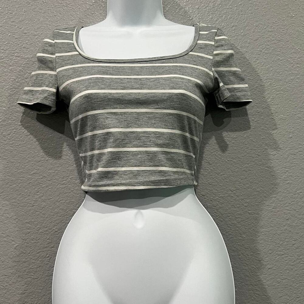 Shein grey and white striped